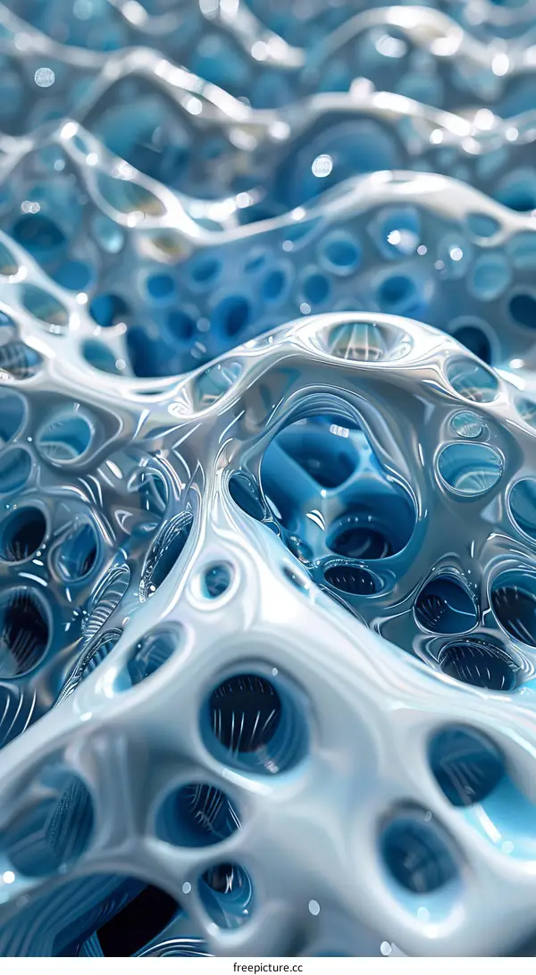 Complex Blue Organic Structure