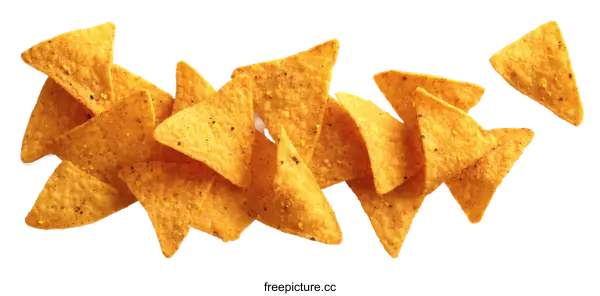 [Transparent Background PNG]Crispy Nachos Ready to Eat
