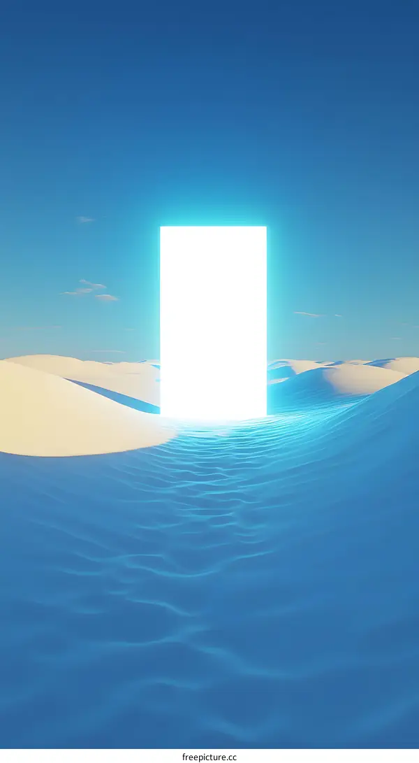 White Light Portal In The Desert