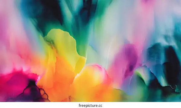 Abstract Colorful Fluid Art Painting