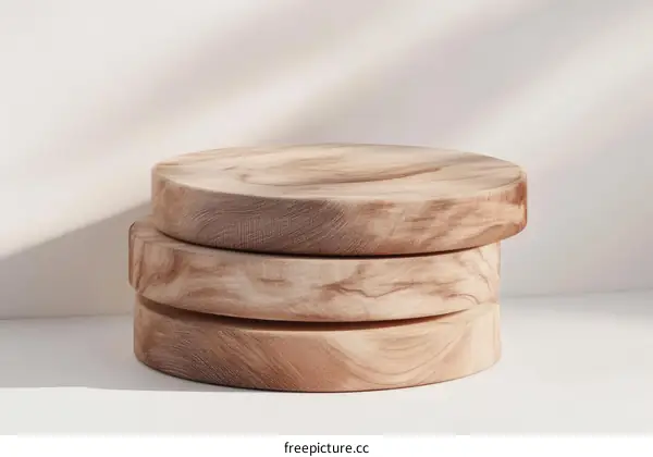 Layered Wooden Display Stand Design