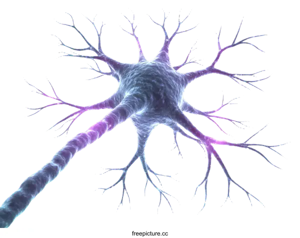 [Transparent Background PNG]Detailed Illustration of a Neuron Structure