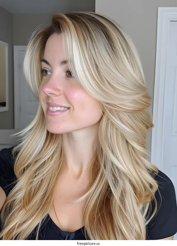 portrait of a beautiful blonde woman