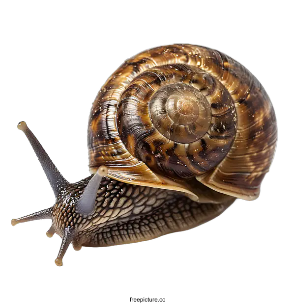[Transparent Background PNG]Snail on White Background