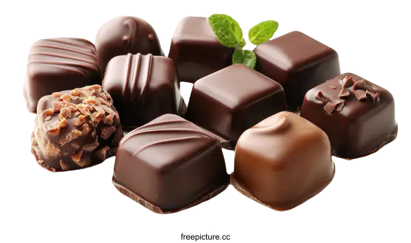 [Transparent Background PNG]Assorted Delicious Chocolate Candies