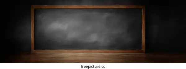 Vintage Wooden Framed Blackboard Background