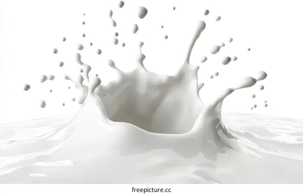 Milk Splash Illustration with a High Definition