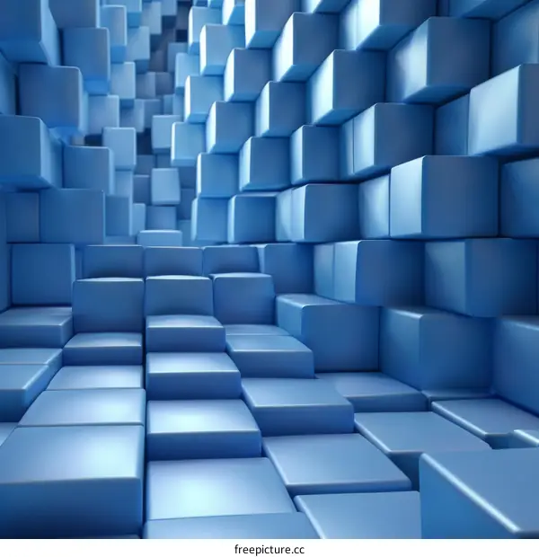 Blue 3D Cubes