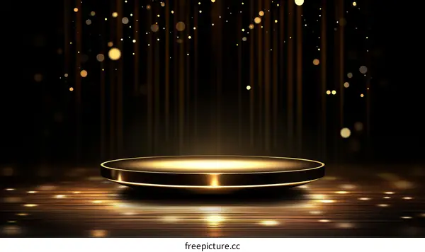 Luxury Gold Display Podium for Product Showcase