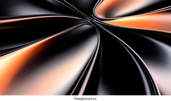 Abstract Metallic Flowing Design