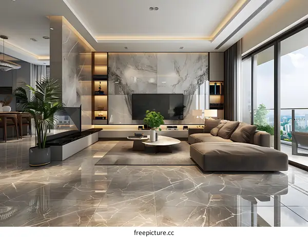 Modern minimalist living room