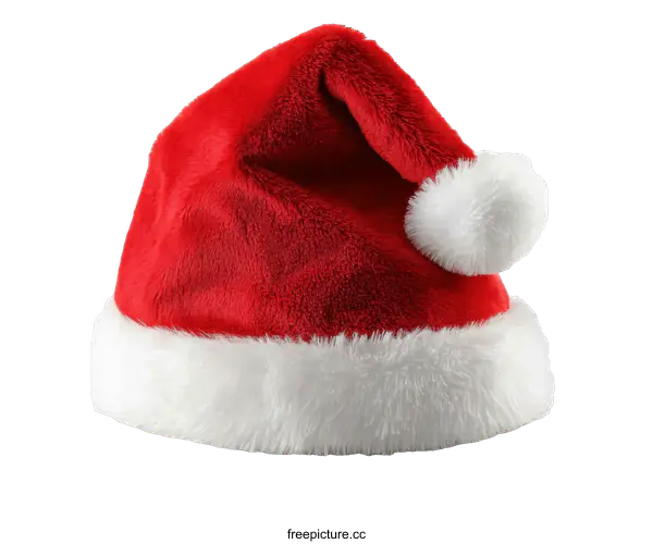 [Transparent Background PNG]Red and White Christmas Santa Hat