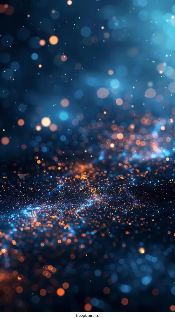 Abstract Blue and Orange Glitter Background
