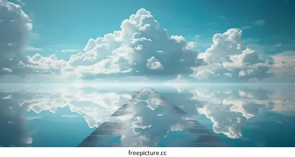 Celestial Cloudscape: A Dreamy Reflection of the Beyond