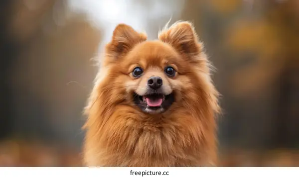 A happy Pomeranian smiling broadly