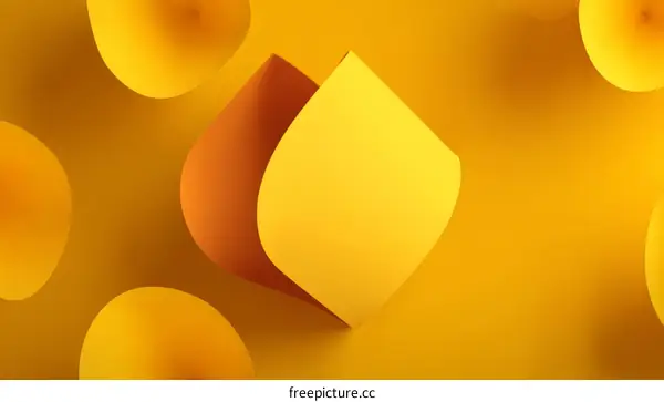 Abstract Geometric Shapes in Yellow and Orange