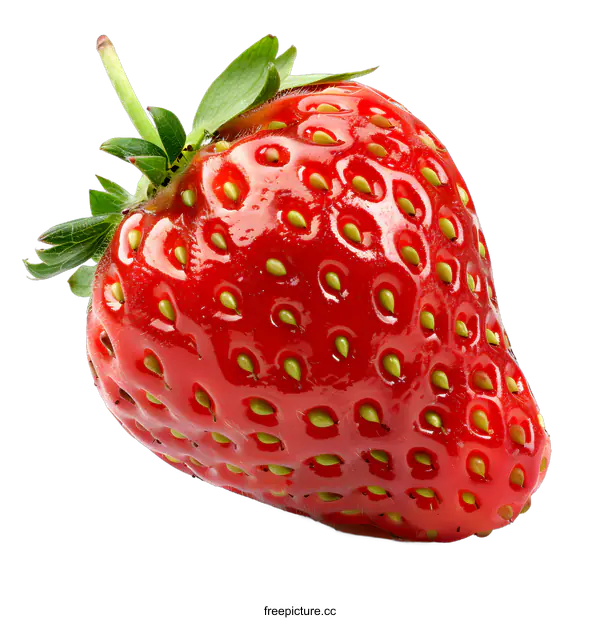 [Transparent Background PNG]Fresh Red Ripe Strawberry Isolated On White Background