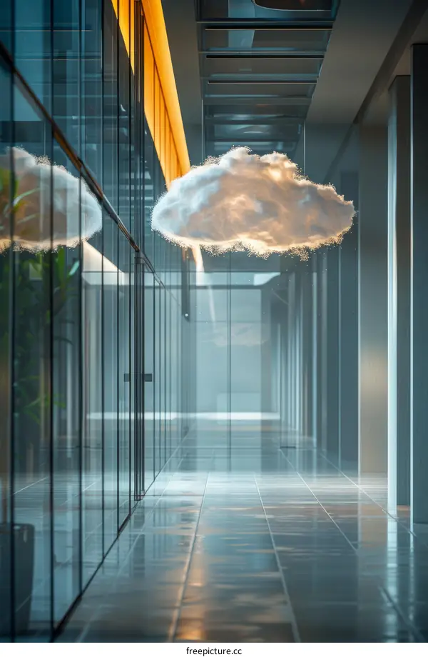 Cloud in an Office Building Interior