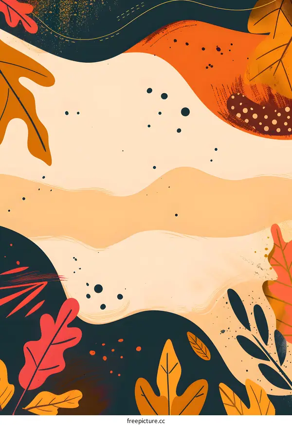 Autumn Leaves Abstract Background Design