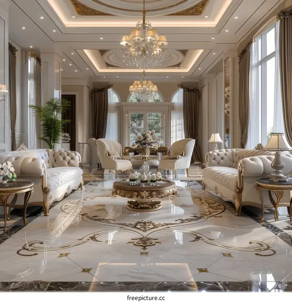 Bright and Airy Living Room With Two Sofas and a Coffee Table