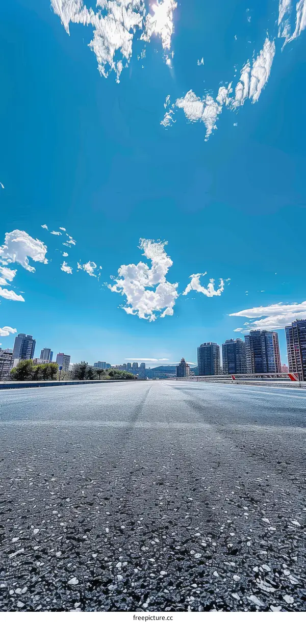 Asphalt Road Leading to the City