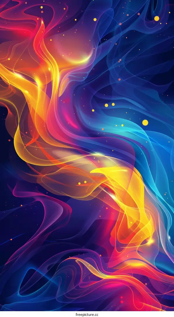 Abstract Colorful Artistic Flames