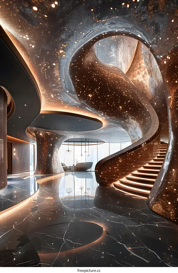 Staircase in a modern hotel