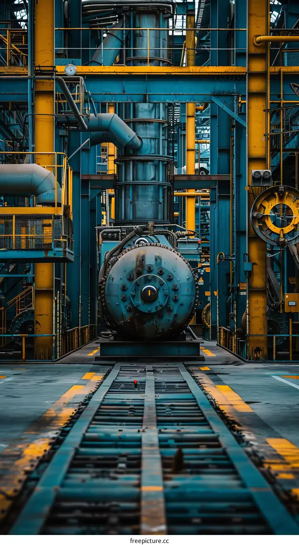 Large industrial machine in a factory