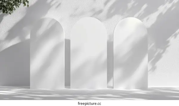 Minimalist White Arch Display Stands