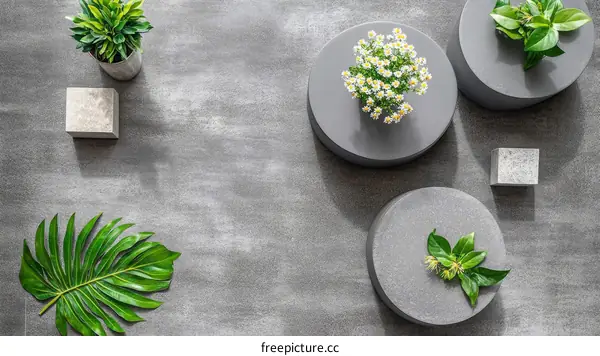 Modern Minimalist Gray Concrete Decor Design