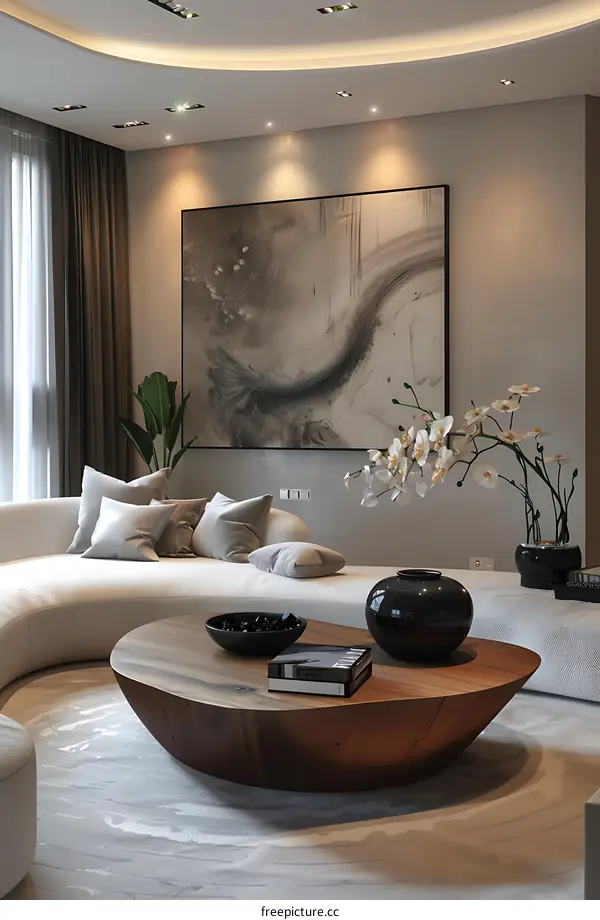 The living room sofa coffee table decorative painting