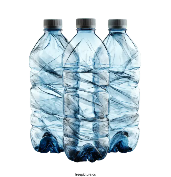 [Transparent Background PNG]Recycled Plastic Water Bottles Environmental Illustration
