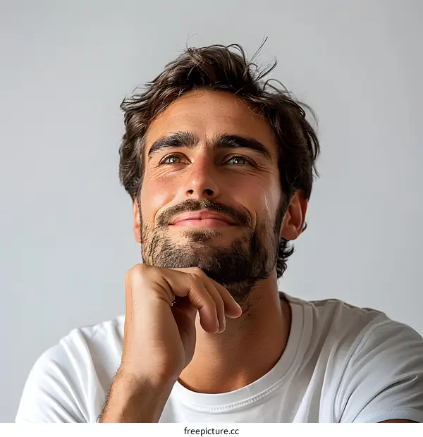 Portrait of a Smiling Man with a Beard