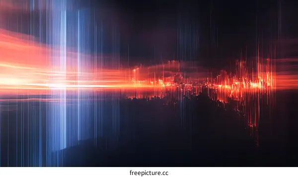 Abstract Digital Cityscape Illustration