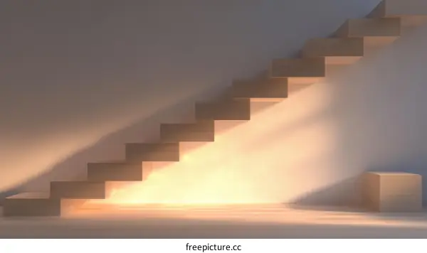 Wooden Staircase Interior Design Illustration