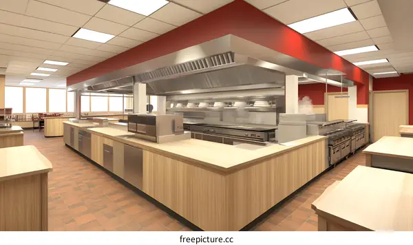 Modern Restaurant Kitchen Interior Design