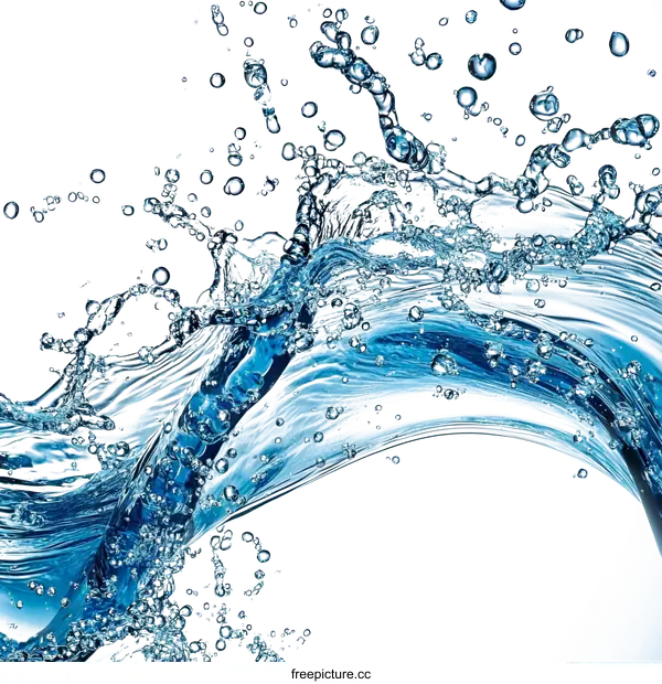 [Transparent Background PNG]Abstract Water Splash and Flowing
