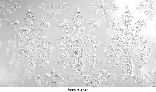 Elegant Floral Damask Pattern Wallpaper Design