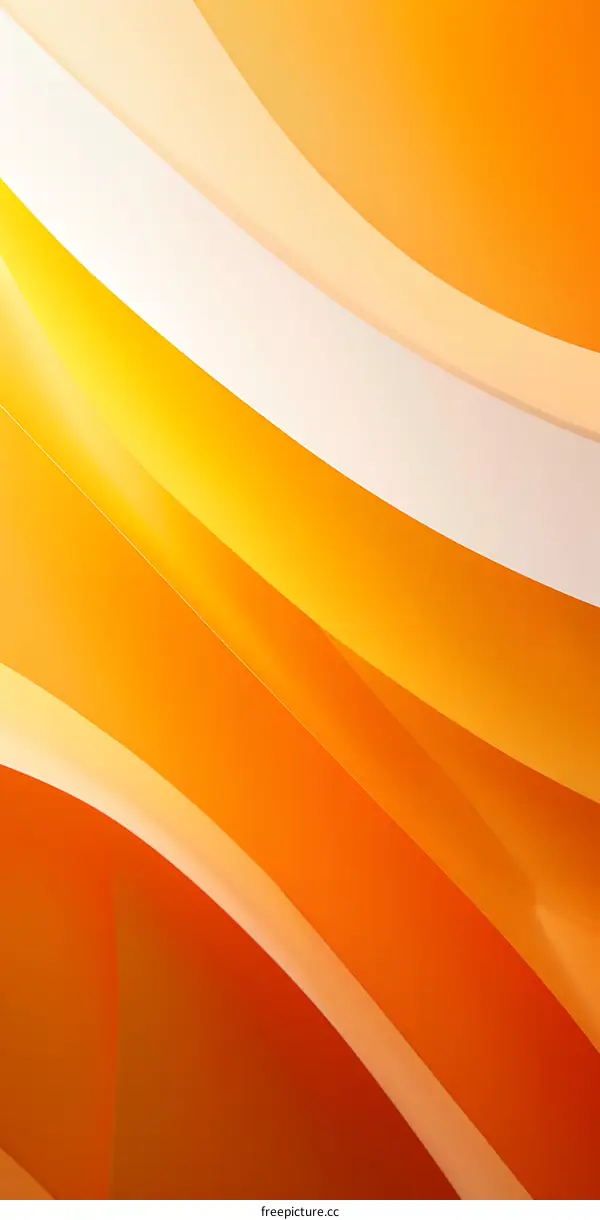 Abstract Orange Yellow Curves Background