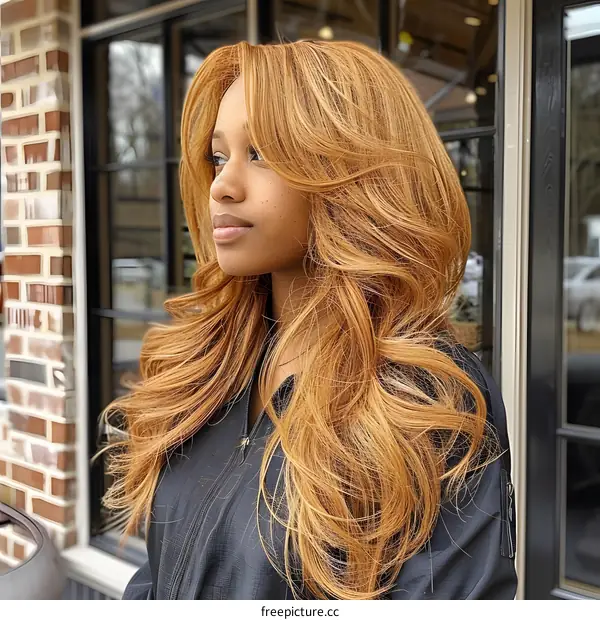 portrait of a beautiful woman with long red hair