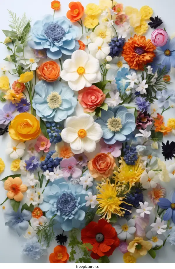 A Vivid Display of Blooming Flowers