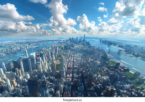 Breathtaking New York City Skyline at Sunset over the Hudson River