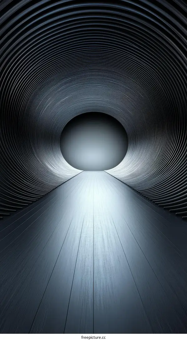 Abstract Futuristic Tunnel Interior Design