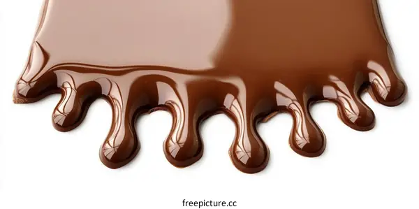 Melted Chocolate Drizzle Close-up Image