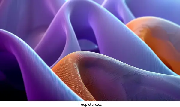 Colorful abstract background with soft folds of silk