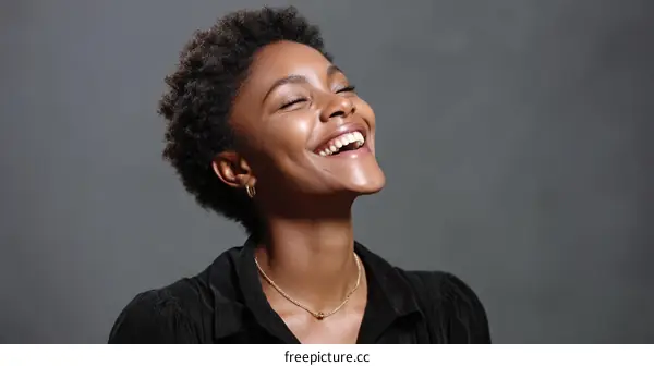 Joyful African Woman Portrait