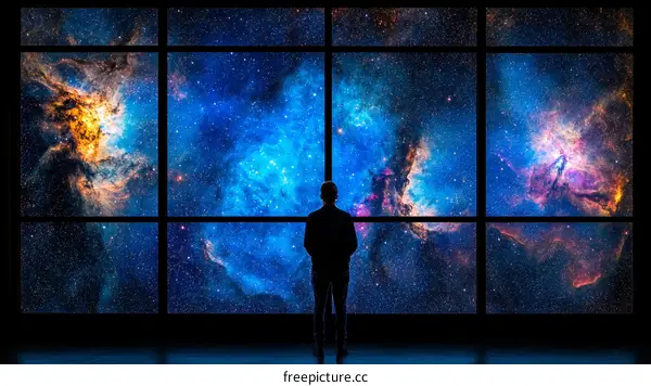 Awe-Inspiring Cosmic View Through Large Windows