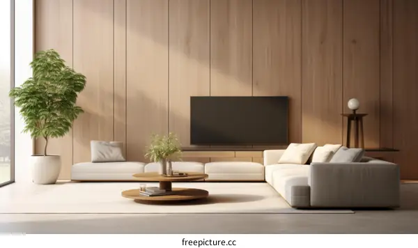 Bright and Airy Living Room With Plants and Neutral Colors