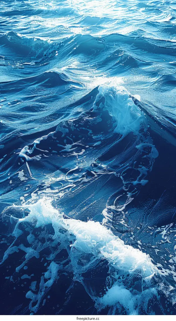 Deep Blue Ocean Waves