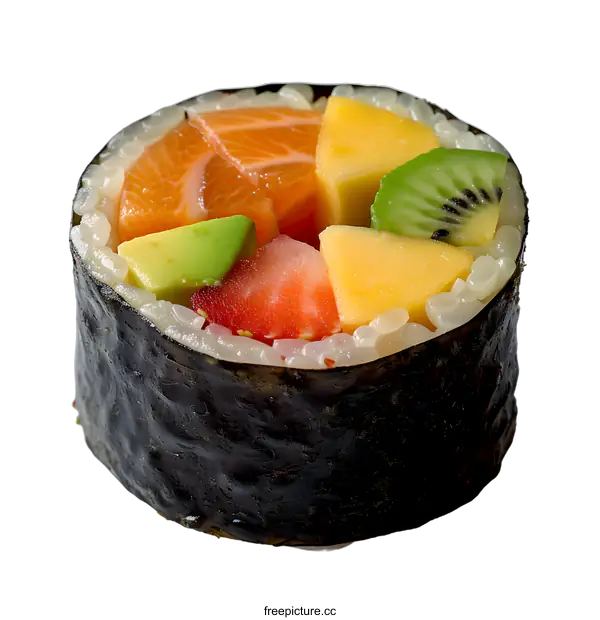 [Transparent Background PNG]Sushi Roll with Fruit and Vegetables
